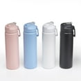 thumbnail image 4 of Mainstays 24 fl oz Blue Essence Solid Print Insulated Stainless Steel Water Bottle with Flip-Top Lid, 4 of 9