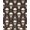 Black Ivory Rose, Pattern 3, variant on ODIKA Damask Baroque Scroll Ornate Filigree Border Skull Gothic Skeleton Playful Pet Friendly & Kids Safe Bedside for Bedroom, Nursery, RV