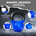 thumbnail image 3 of Kettlebell Yes4All 9kg Vinyl Coated Set of 2 Blue, 3 of 7