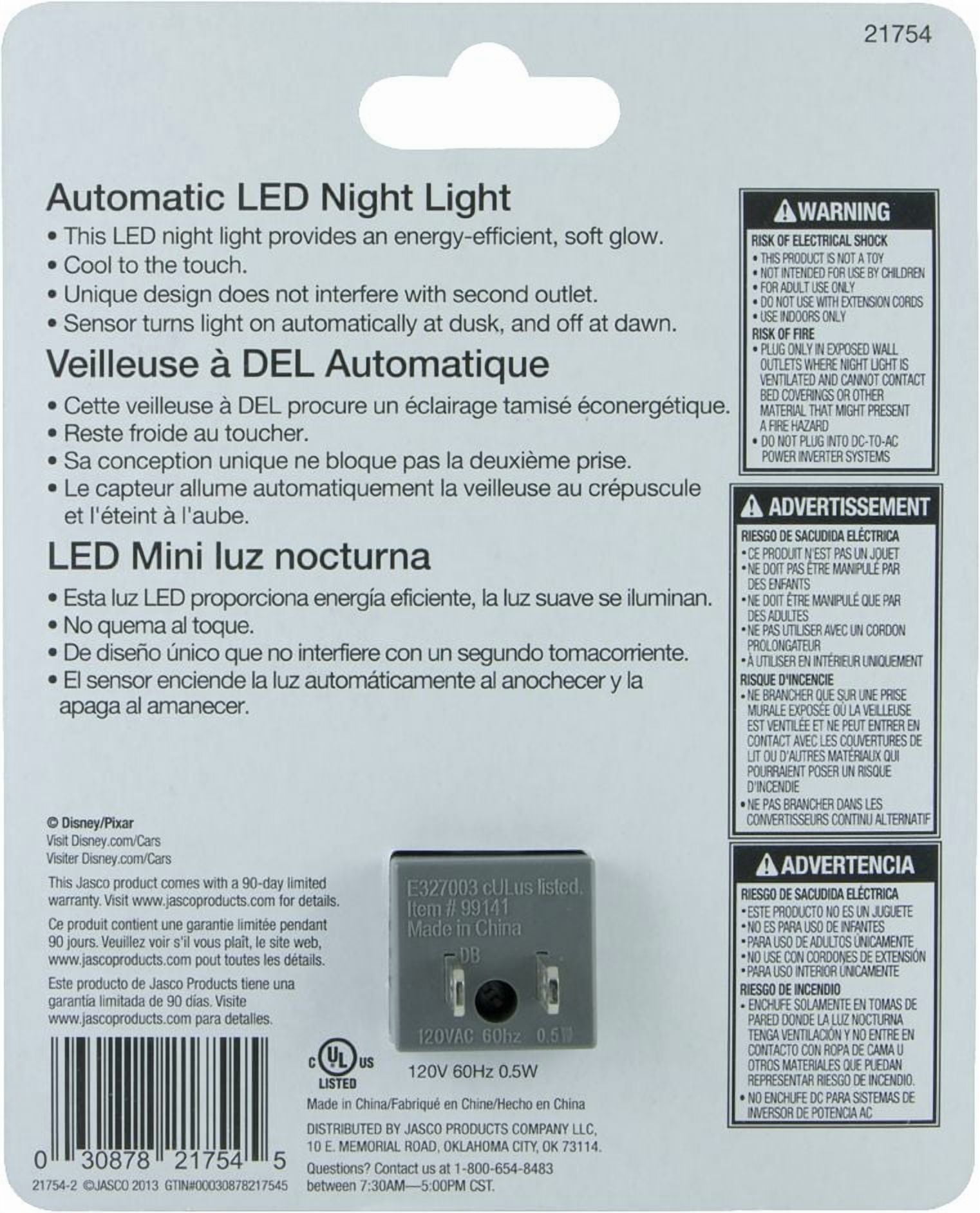 Disney Pixar® Cars Light-Sensing LED Night Light, 21754