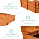 thumbnail image 4 of Songqin Large Outdoor Wooden Sand Box for Kids, Sandbox with Cover, Bench Seats Support up to 220 lbs, Bottom Liner for Drainage, Cedar Wood - Brown, 4 of 7