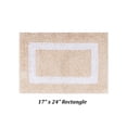 thumbnail image 4 of Better Trends 2 Piece Bathroom Rugs Mat 100% Cotton Water Absorbent, Reversible Extra Soft Tufted Bath Rug Set Machine Washable for Laundry Room (17”x24”|24”x40”) Hotel Multi Collection - Sand/White, 4 of 6