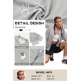 thumbnail image 2 of NAYTOAO Women's Waffle Knit Full Zip Jacket, Lapel Collar Loose Fit Casual Sweatshirt Jacket With Kangaroo Pockets for Fall Daily Sports, 2 of 7