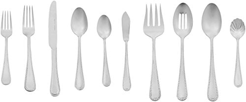 Basics 20-Piece Stainless Steel Flatware Set with Square Edge Service for 4 