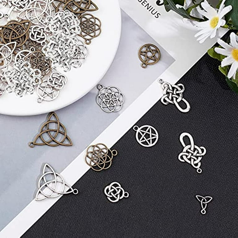 EUEAVAN 5pcs/lot Trinity Stainless Steel Charms for Jewelry Making Celtics  Knot Triquetra Charm Pendant DIY Handmade Accessories
