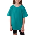 thumbnail image 3 of GiLiling Toddler T Shirts Cotton Summer Basic T Shirts Boys Girls Tee Undershirt Short Sleeve Crew Neck Shirt (Blue, 3-4 Years), 3 of 8