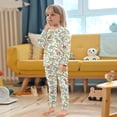 thumbnail image 5 of joogoo Cute Cartoon Dinosaurs Leaf Pajamas Set Long Sleeve Soft Cotton Sleepwear 2 Piece 24M, 5 of 7