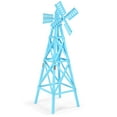 thumbnail image 2 of Ktaxon 6ft Tall Wooden Windmill Cross Stitch Design 2-Tier Large Outdoor, Blue, 2 of 8