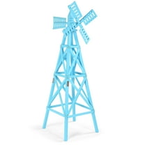 Zimtown 5.95' Blue Cross Lattice Wooden Windmill,Outdoor Garden Decor for Yard & Patio