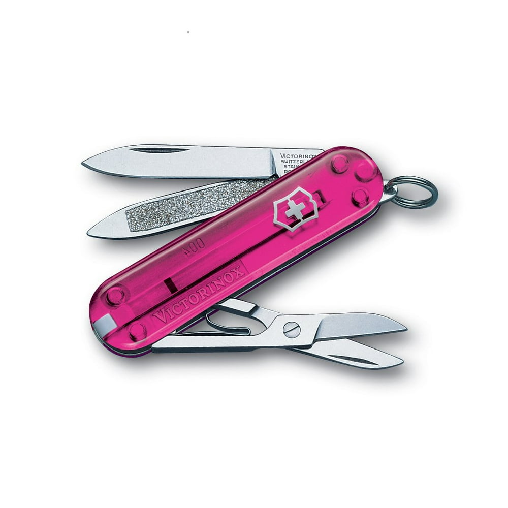Swiss Army Victorinox Classic SD Pocket Knife Translucent Pink 58mm