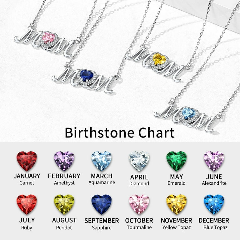 ChicSilver Women May Birthstone Necklace 925 Sterling Silver Small Dark Green Crystal Emerald Pendant Heart Pendant Necklace for Women, Women's