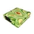 thumbnail image 2 of KLL Green Avocado Print Fleece Throw Blanket, Horizontal Fleece Bedding Cute Soft Blankets Comfy Fleece Flannel Plush Home Decor for Couch & Bed -80"x60", 2 of 9