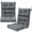 Gray, variant on Costway 22'' x44'' Indoor Outdoor Back Chair Cushion Tufted Pillow Patio Seating Pad Brown