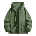 thumbnail image 5 of Abomasnow Mens Lightweight Rain Jacket Full Zip Long Sleeve Hooded Outdoor Windbreaker Jackets Water Resistant Softshell Coat for Hiking Running Travel S-4XL, 5 of 6