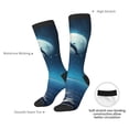 thumbnail image 4 of Fotbe Night Sky Moon Dolphin Calcetas Divertidas Estampadas para Hombre y Mujer, Calcetas de Algodón hasta la Rodilla para Caminar, Correr, Enfermería y Embarazo, 4 of 6