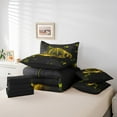 thumbnail image 4 of Gold Basketball Bed in a Bag Twin Size 7 Pieces,3D Neon Grid Twin Comforter Set Reversible,Sports Lover Bedding Sets All Season with Comforter, Sheets, Pillowcases & Shams, 4 of 5