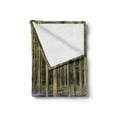 thumbnail image 2 of Woodland Soft Flannel Fleece Throw Blanket, Real Life Photo of Bluebells in Wepham Wood Wild Flowers Nature Theme Photo, Cozy Plush for Indoor and Outdoor Use, 70" x 90", Multicolor, by Ambesonne, 2 of 6