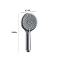 thumbnail image 3 of Herrnalise Shower Head With Handheld Water Saving with 5 Functions,3.54" Detachable Chrome Face High Pressure Shower Head Portable Adjustable Shower Massager Hard Water Filter for Bathroom,Gray, 3 of 9