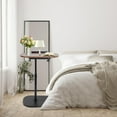 thumbnail image 6 of ANJORALA 19.68"Height-Adjustable Side Table with 90°Tilting & 360°Swivel Desktop,Detachable Baffle End Table(Walnut), 6 of 10