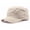 Beige, variant on Military Cadet Army Cap for Men Women, Washed Cotton Twill Vintage Adjustable Flat Top Peaked Hat Casual Outdoor Daily Wear