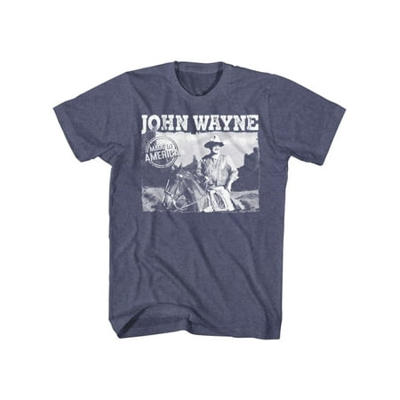 John Wayne Hollywood Icon Actor Made In America Horse Adult T-Shirt