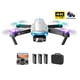 thumbnail image 2 of Dron Teledirigido Evitación de obstáculos LED 2.4GHz FPV RC Quadcopter (Cámara dual 3 Batería gris), 2 of 9