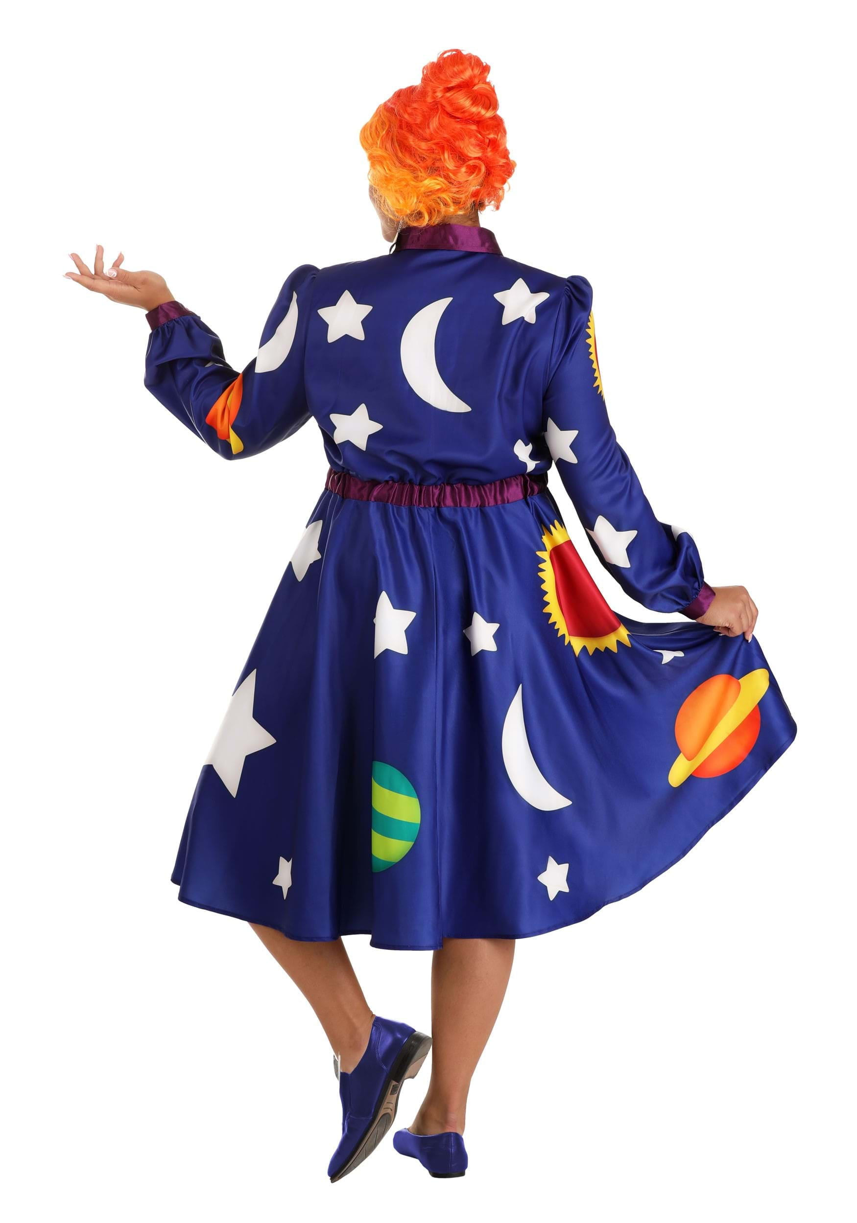 white christmas dresses Women Ms.Frizzle Adult Cosplay Costume Halloween Outfit Purple Rainbow Dress ACcosplay, XL / Female main image 0