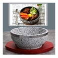 thumbnail image 5 of Dolsot Bibimbap Bowl 32oz, Granite Stone Pot with Wood Base, Korean Dolsot for Rice, Soup, Stew, Bibimbap - Heat Retention & Smoky Flavor, 5 of 7