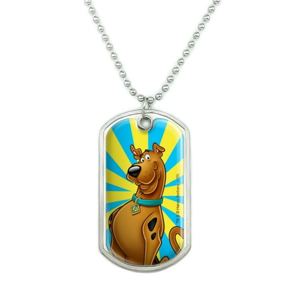 Scooby-Doo Character Military Dog Tag Pendant Necklace with Chain