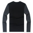 thumbnail image 4 of Men's Crew Neck Long Sleeve Top Summer Contrast Color Stitching Slim T-Shirt, 4 of 7