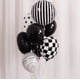 thumbnail image 3 of Globo de tablero de ajedrez Globo de papel de aluminio Globo a cuadros blanco y negro para suministro de decoración de fiesta temática de carreras, 18 pulgadas (12) Ormromra HMHZ962-2, 3 of 4