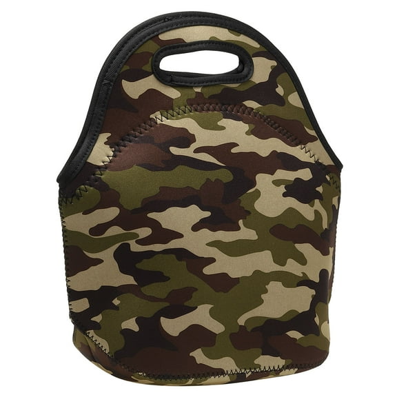 Neoprene Lunch Bags, 12"x6"x12" Lunch Portable Containers Bag, Camouflage Color