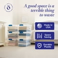 thumbnail image 5 of Homz 66 Quart Strong Modular Stackable Storage Containers, Clear, 6 Pack, 5 of 8