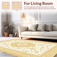 thumbnail image 2 of ODIKA 8'x10' Machine Washable Non-Slip Area Rug, Elegant Beige Medallion Artwork High Traffic Rug, Beige, 22735, 2 of 7