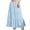 D55 Light Blue, variant on Angala Ladies Skirts Elastic Low Waist Tiered Maxi Skirts Solid Summer Lightweight Flowy Boho Vacation Womens Skirts Size L Beige
