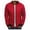 Red-A, variant on IYTR Mens Winter Jacket Solid Color Comfy Keep Warm Down Jacket with Pocket Long Sleeve Jacket Zipper Stand-Up Collar Black L
