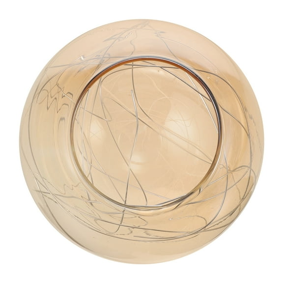 Topbathy Beige Glass Lamp Shade Replacement with Aluminum Wire for Pendant and Ceiling Lamps