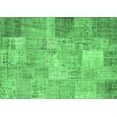 thumbnail image 1 of Ahgly Company Indoor Rectangle Patchwork Emerald Green Transitional Area Rugs, 4' x 6', 1 of 4