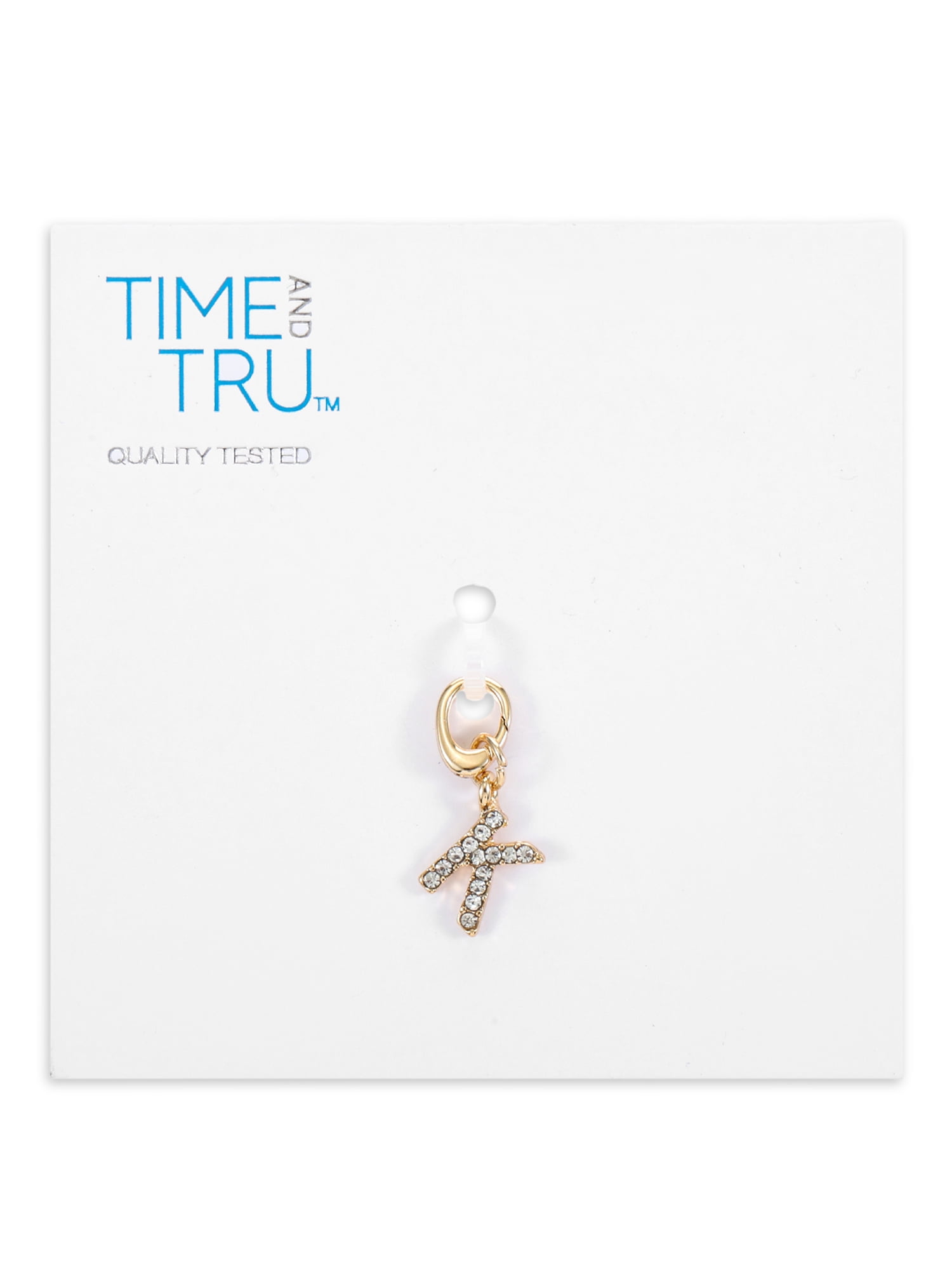 Time and Tru Women's Goldtone Initial Letter Charm, 1 Piece