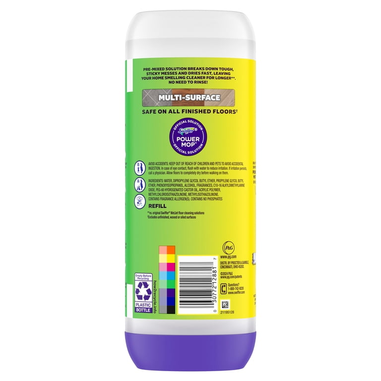 3 pack) Swiffer Power Mop Floor Cleaner Solution with Gain Scent
