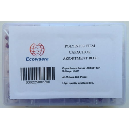 100v Polyester Film Capacitor - 100V Polyester Film Capacitor Assorted Kit, 40 Values, 400 Pcs