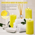 thumbnail image 2 of Giphtpoeet 4PCS Citronella Pillar Candles 2x4 Inch Lemongrass Scented Column Candles for Summer Dinner Wedding Buzz-Away, Yellow, 2 of 8