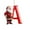 A, variant on dajkiuy Christmas Tree Ornaments Christmas Initial with Santa Claus Personalized DIY Christmas 26 Letters Ornaments 3.15 inch Christmas Decoration Xmas Tree Hanging Decor(E)