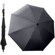 BetterBrella Innovative Wind Proof Reverse Open/Close 41.5" Wide Umbrella, Black