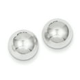 thumbnail image 1 of Boucles d'Oreilles en Or Blanc 14k 10mm Demi-Ballon H969, 1 of 2