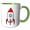Green/White, variant on 3drose, Red Rocket, 11oz Two-tone Red Mug