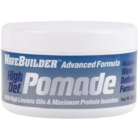 WaveBuilder Advanced Formula High Def Pomade | High Linoleic Oils and Maximum Protein Isolates, 3.5 Oz