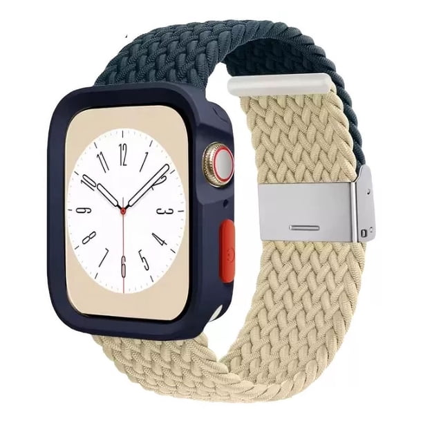 Correa Para Apple Watch Nylon Premium Y Funda Anticaida 360°