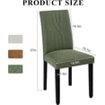 thumbnail image 2 of VECELO Upholstered Dining Chairs, Modern PU Leather High Back Chair with Wood Legs for Kitchen, Living Room, Set of 2, Dark Green, 2 of 10