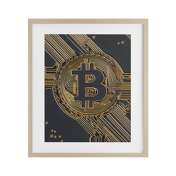 Stupell Industries Web Of Wealth Circuits Birch Framed Print Under Glass, design by Svetlana Aleynikova